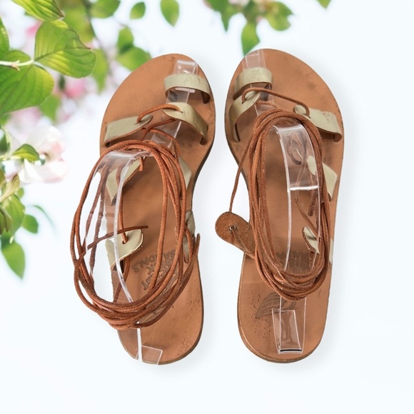 ANCIENT Greek Sandals Lace Up Gladiators - Picture 10 of 12